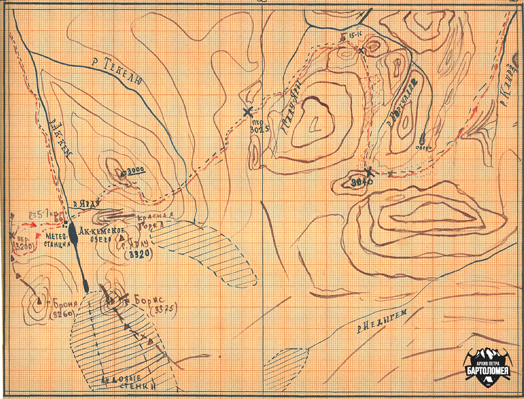 Nikołaj Thibeaux-Brignolle - mapa wyprawy 